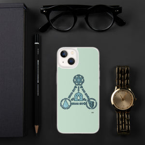 Aqua Trinity iPhone Cases